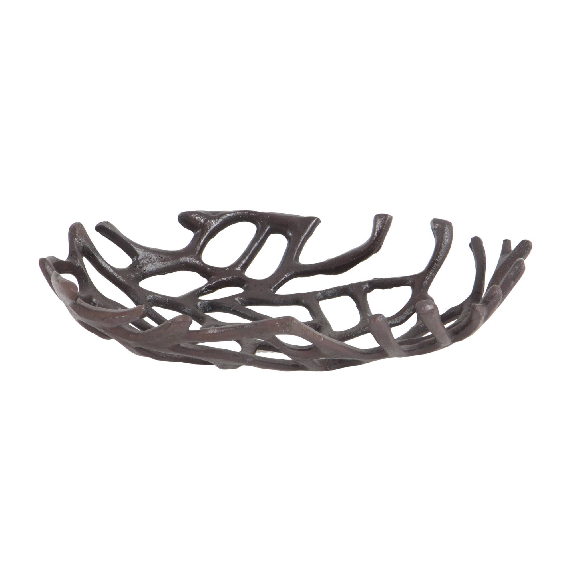 Set of 2" Black Aluminum Coastal Tray, 15", 12"